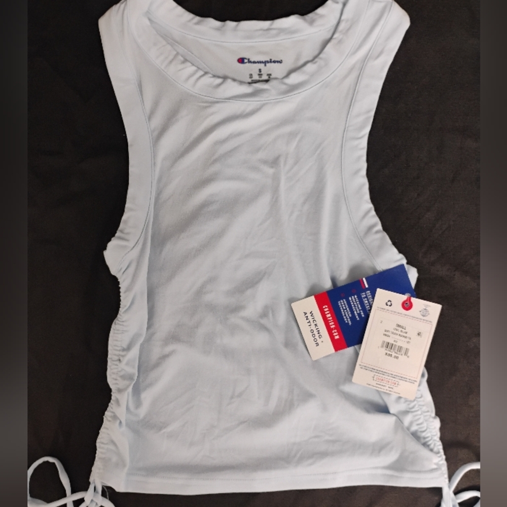 Champion Blue Top Soft Stretchy Wicking Anti-odor